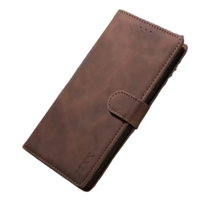 Leather Wallet Flip Case for Samsung Note & S Series (Coffee)