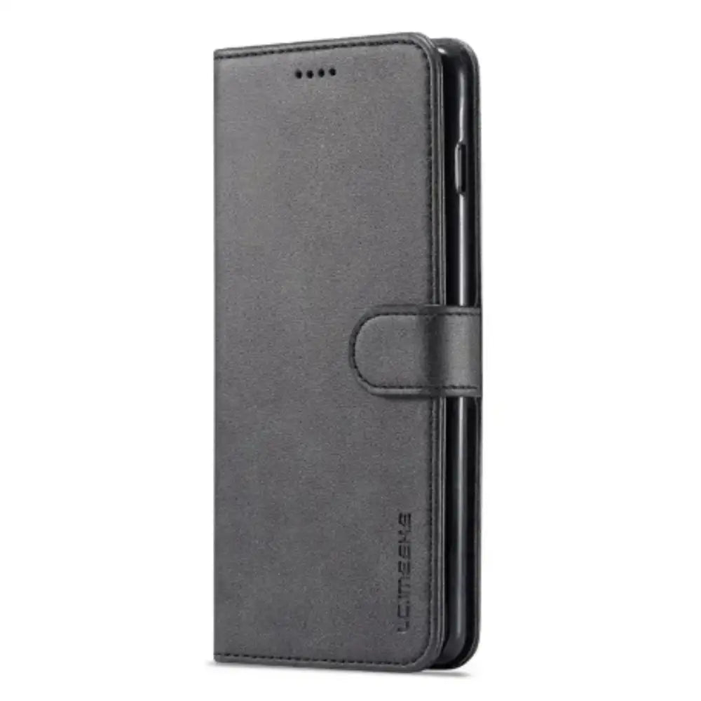 Leather Wallet Flip Case for Samsung Galaxy Series (Black)