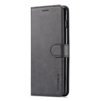 Leather Wallet Flip Case for Samsung Galaxy Series (Black)