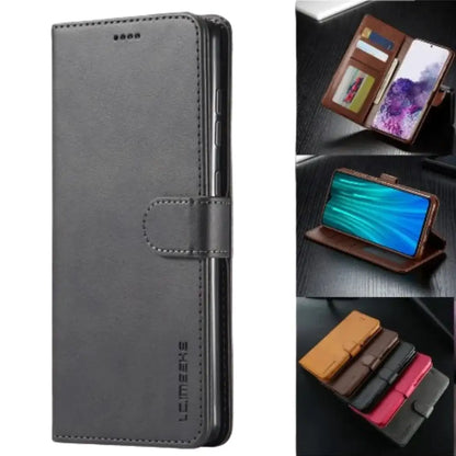 Leather Wallet Flip Case for Samsung Galaxy Series (Black)