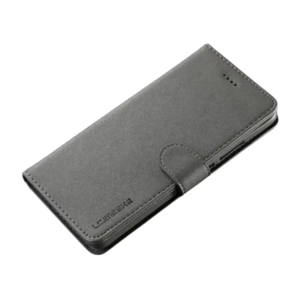 Leather Wallet Flip Case for Samsung Galaxy Series (Gray)