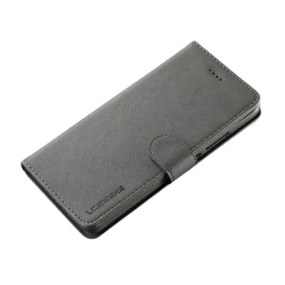 Leather Wallet Flip Case for Samsung Galaxy Series (Gray)