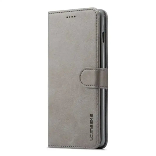 Leather Wallet Flip Case for Samsung Galaxy Series (Gray)