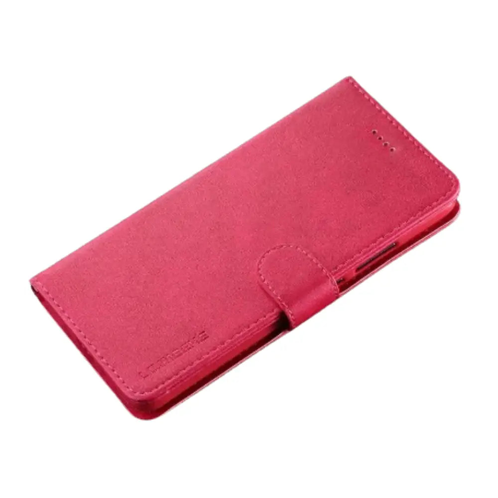 Leather Wallet Flip Case for Samsung Galaxy Series (Rose Red)