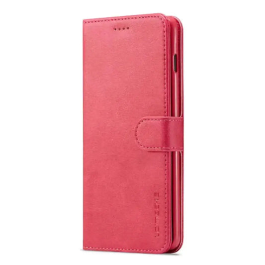 Leather Wallet Flip Case for Samsung Galaxy Series (Rose Red)