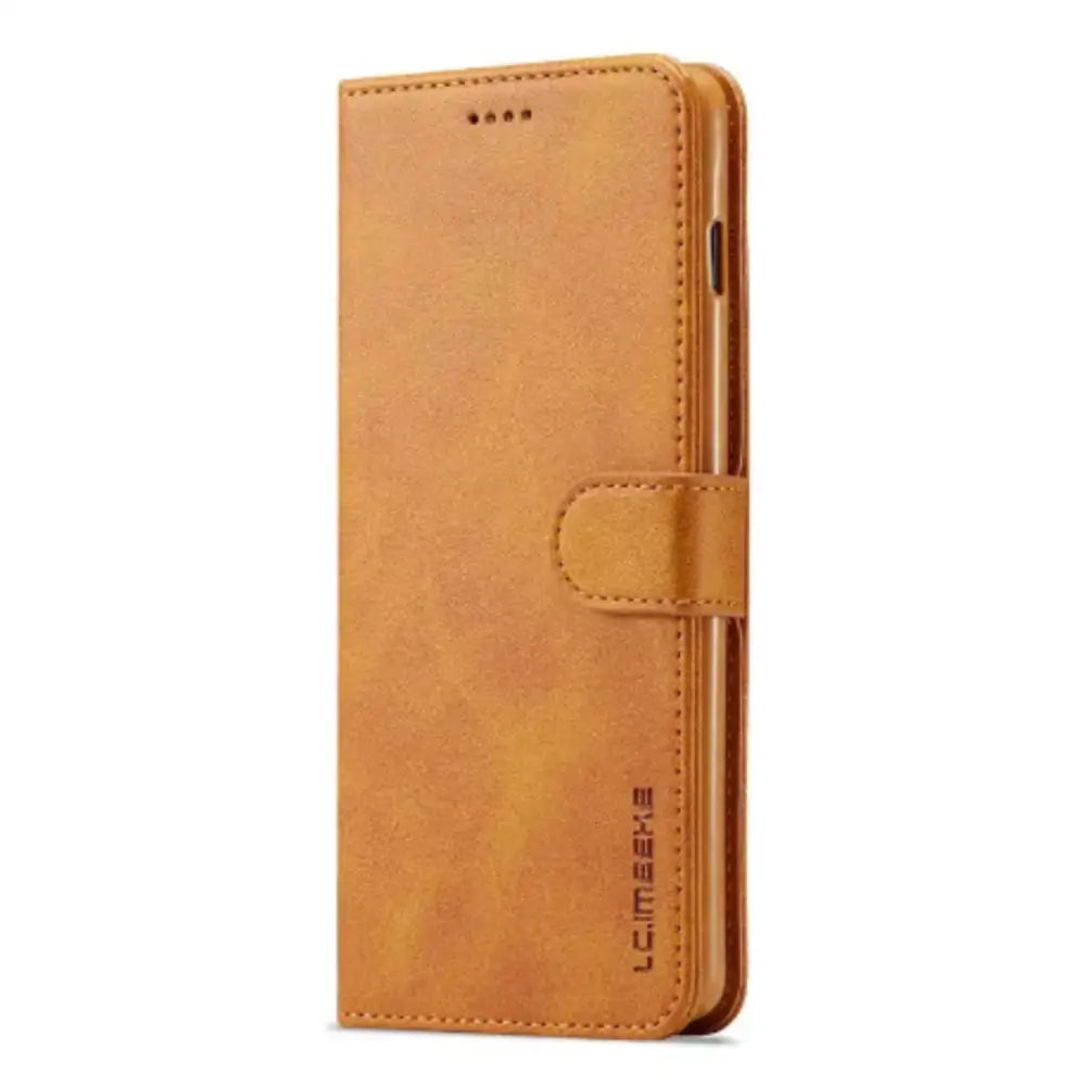 Leather Wallet Flip Case for Samsung Galaxy Series (Yellow)