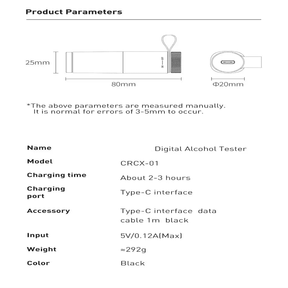 LED Display Automatic Alcohol Tester – Professional Rechargeable Breathalyzer