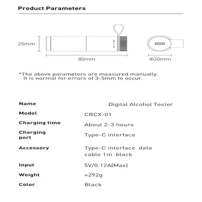 LED Display Automatic Alcohol Tester – Professional Rechargeable Breathalyzer