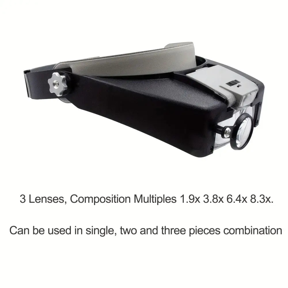 LED Headband Magnifier Glasses