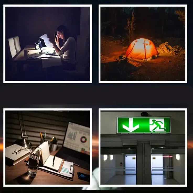 Portable Rechargeable LED Emergency Light for Home, Camping & Outdoor Work Use
