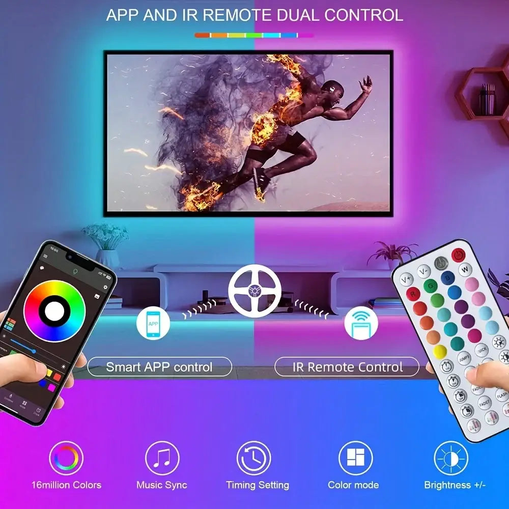 Smart LED Strip Lights with App & Music Sync