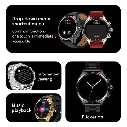 LIGE Men's Smart Watch – Touch Screen with Wireless Calls & Fitness Tracking (6 designs available)