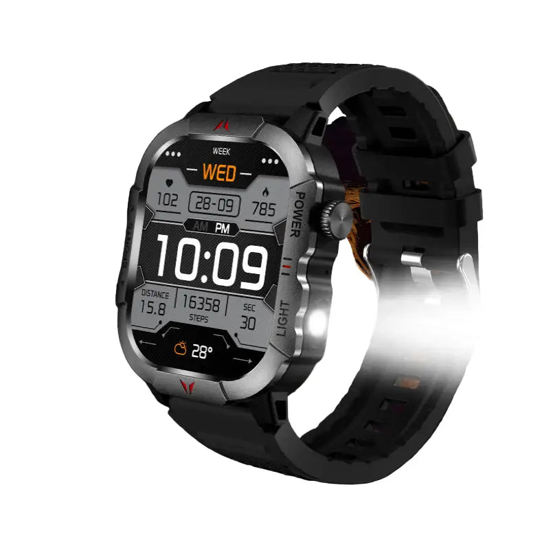 LIGE Men's Smartwatch – 2.01" Large Screen with Flashlight, Weather Alerts