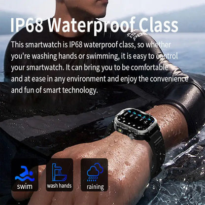 LIGE Men's Smartwatch – 2.01" Large Screen with Flashlight, Weather Alerts
