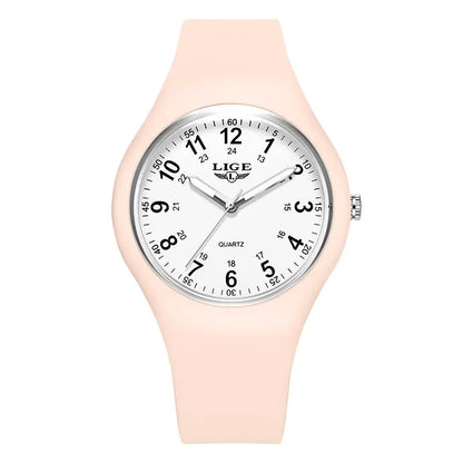 LIGE Minimalist Silicone Quartz Watch – Unisex Design (Available in Multiple Colour Combinations)