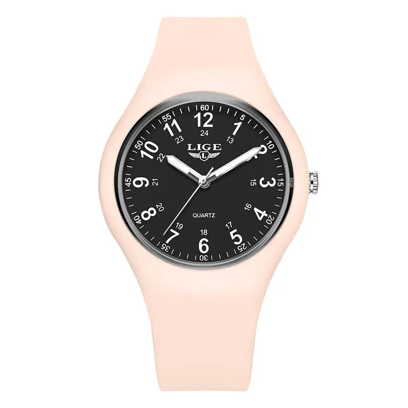 LIGE Minimalist Silicone Quartz Watch – Unisex Design (Available in Multiple Colour Combinations)