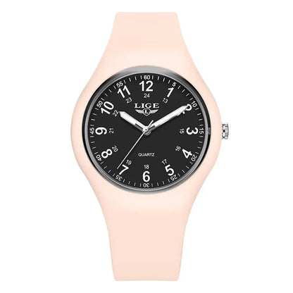 LIGE Minimalist Silicone Quartz Watch – Unisex Design (Available in Multiple Colour Combinations)
