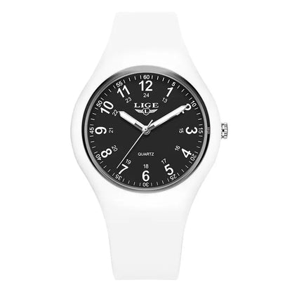 LIGE Minimalist Silicone Quartz Watch – Unisex Design (Available in Multiple Colour Combinations)