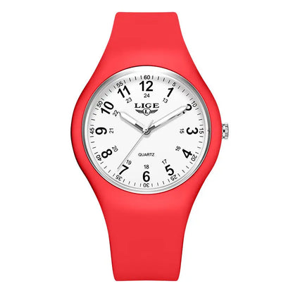LIGE Minimalist Silicone Quartz Watch – Unisex Design (Available in Multiple Colour Combinations)