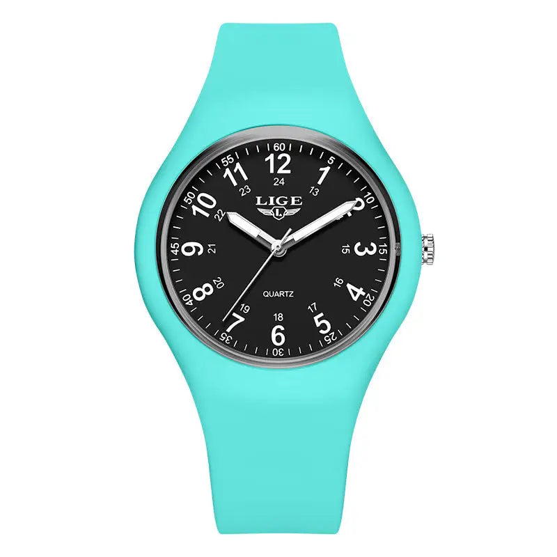 LIGE Minimalist Silicone Quartz Watch – Unisex Design (Available in Multiple Colour Combinations)