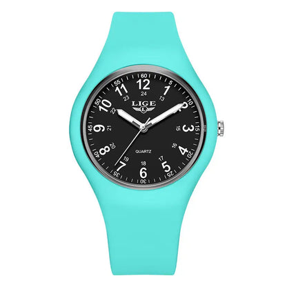 LIGE Minimalist Silicone Quartz Watch – Unisex Design (Available in Multiple Colour Combinations)