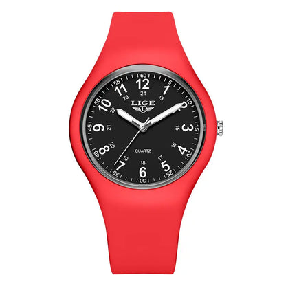 LIGE Minimalist Silicone Quartz Watch – Unisex Design (Available in Multiple Colour Combinations)