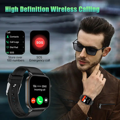 LIGE Outdoor Smartwatch – Large Screen with Compass & Music (10 different styles available)
