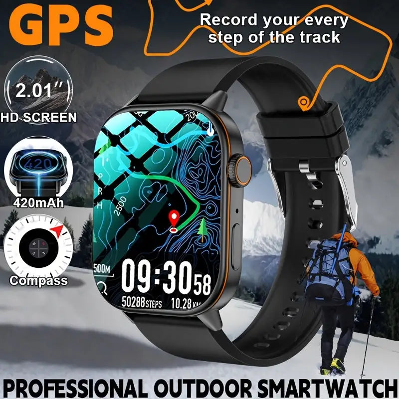 LIGE Outdoor Smartwatch – Large Screen with Compass & Music (10 different styles available)