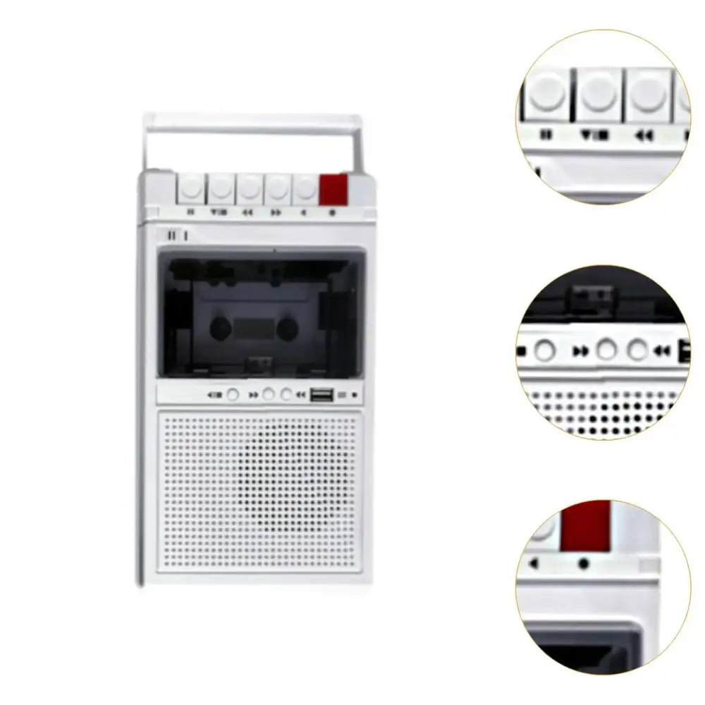 Lightweight Cassette Player with Stereo Speakers (available in Black & White)