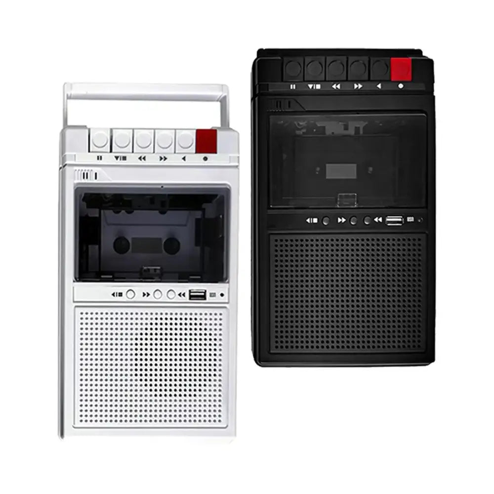 Lightweight Cassette Player with Stereo Speakers (available in Black & White)