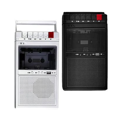 Lightweight Cassette Player with Stereo Speakers (available in Black & White)