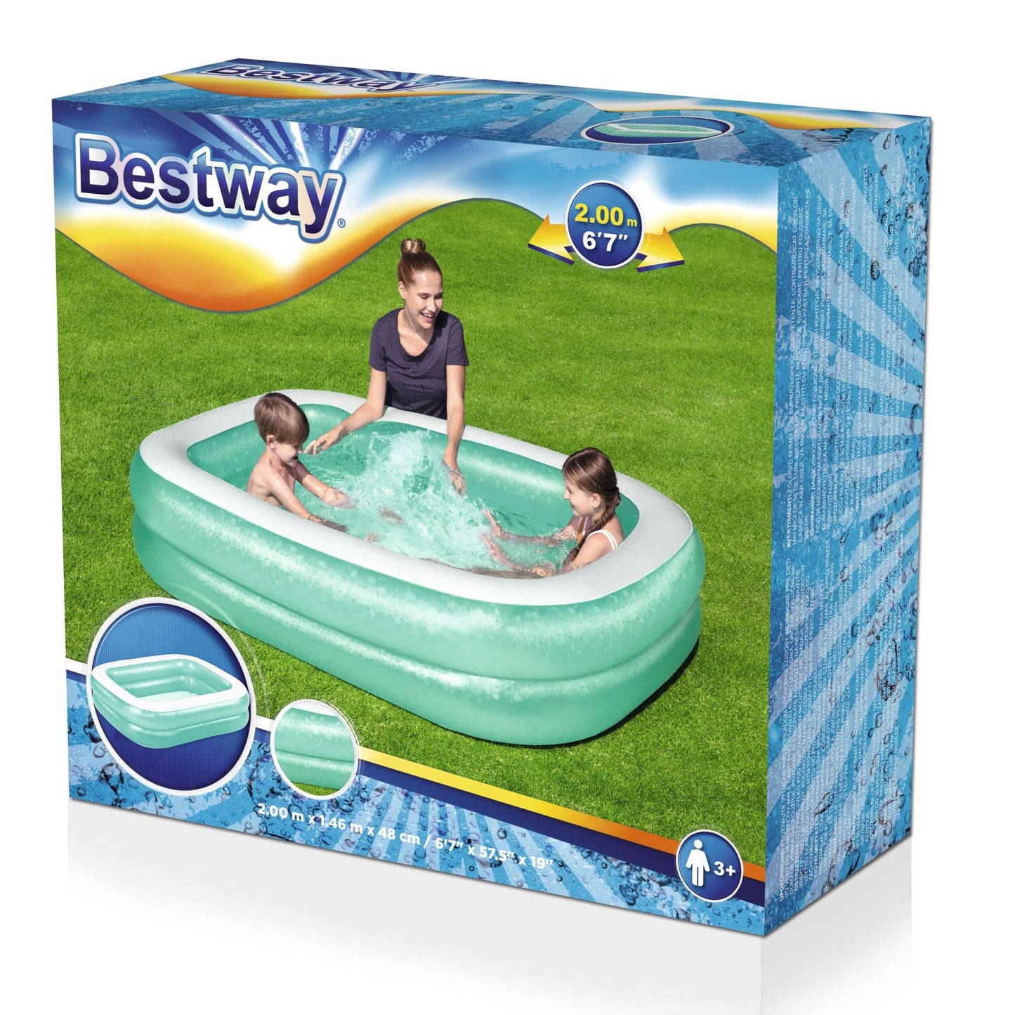 Bestway Kids Play Pool 200x146x48CM Inflatable Pool