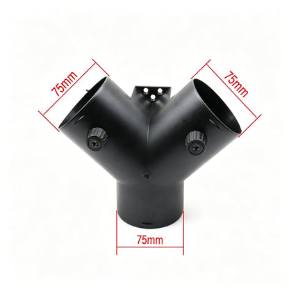 75mm 3-Way Y Shape Diesel Heater Duct Connector Accessories Hose Pipe Ducting