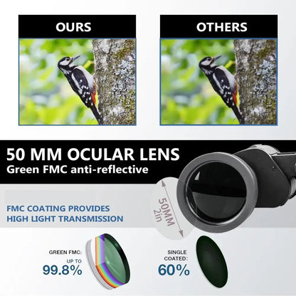 Long Range Binoculars – FMC Coated BAK4 Prism, Waterproof (910x50)