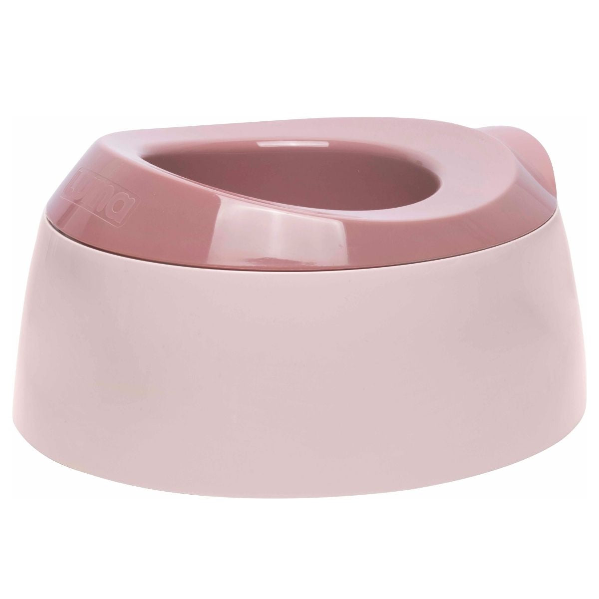 A pink anti slip potty for toilet training,