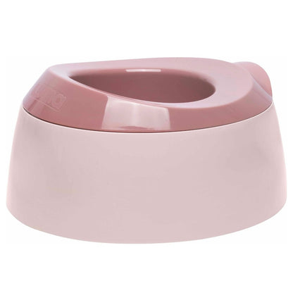 A pink anti slip potty for toilet training,