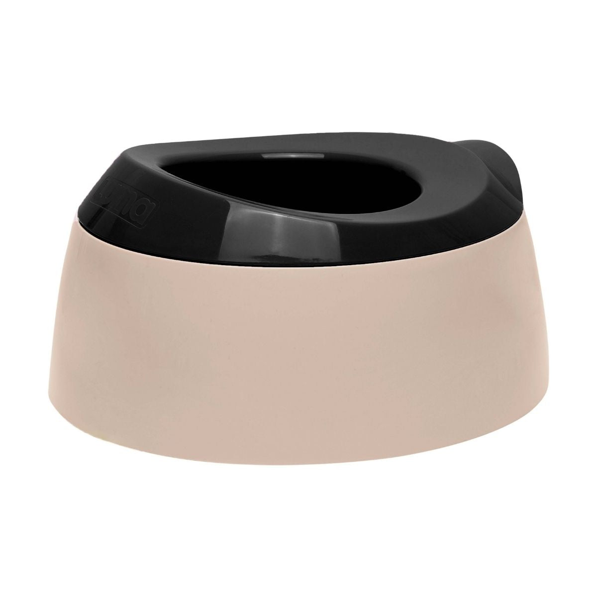 A beige anti slip potty for toilet training,