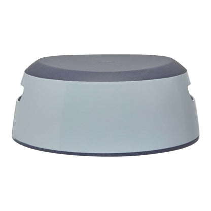 Blue potty step stool on a white background