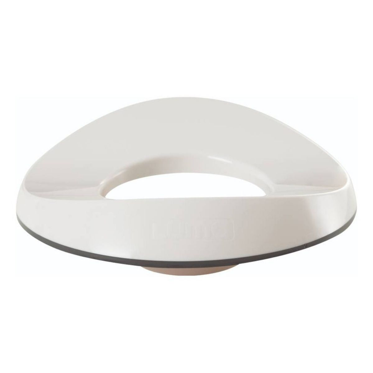 White  toilet seat cover on a white background