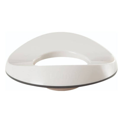 White  toilet seat cover on a white background