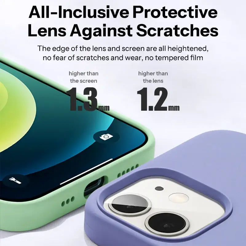 Silicone iPhone Case (iPhone 6 - iPhone 15 Series) - Available in yellow, brown & dark green