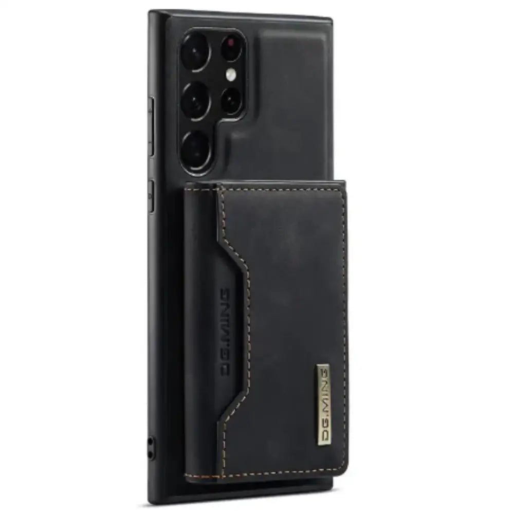 M2 Leather Case for Samsung (Black with wallet)