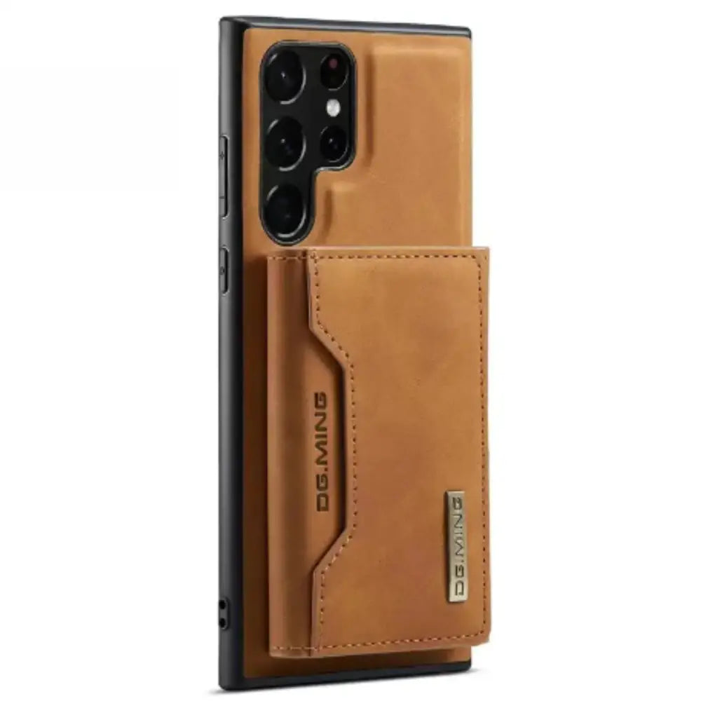 M2 Leather Case for Samsung (Brown with wallet)