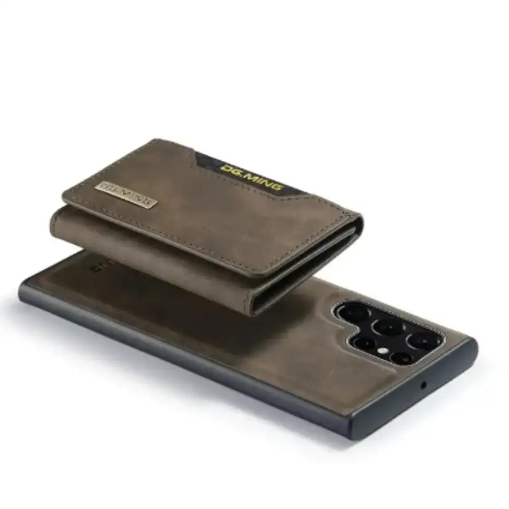 M2 Leather Case for Samsung (Coffee with wallet)