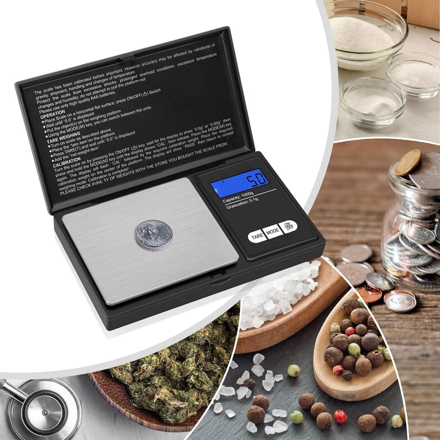 Digital Pocket Scale 1kg/0.1g