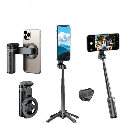 360° Selfie Stick with Bluetooth & Foldable Stand
