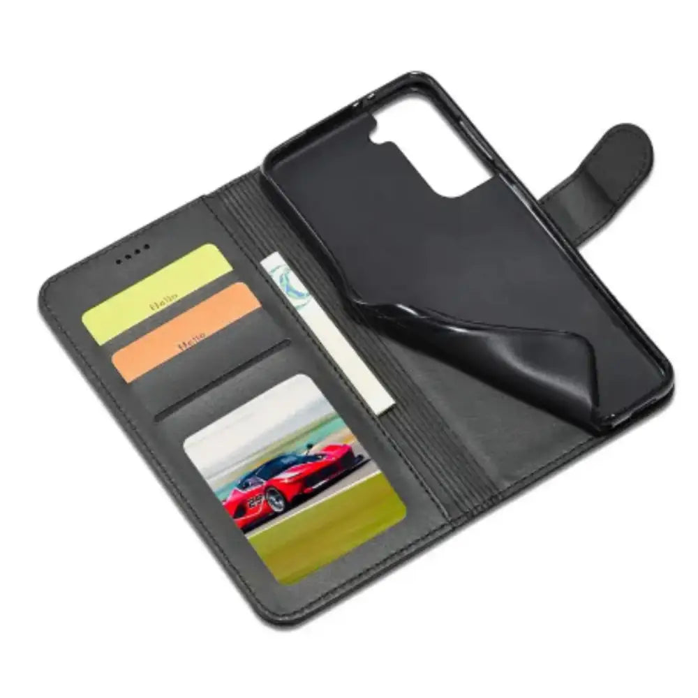 Leather Flip Cover for Samsung Galaxy Series (Black)