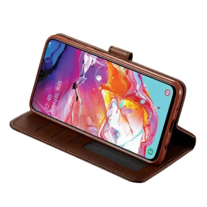 Leather Flip Cover for Samsung Galaxy Series (Brown)
