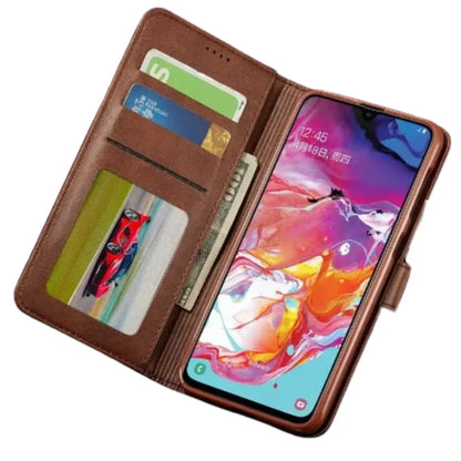 Leather Flip Cover for Samsung Galaxy Series (Brown)