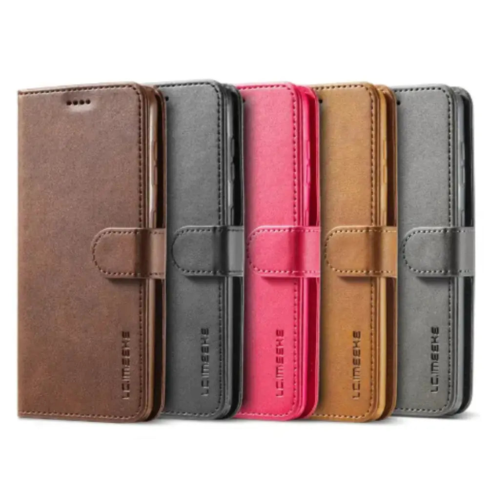 Leather Flip Cover for Samsung Galaxy Series (Brown)